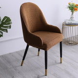 1pc Wing Back Dining Chair Cover Reusable Protector Seat Covers for Decor light coffee