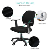 Maxbell Office Computer Chair Stretchable Rotating Chair Seat Covers Black