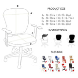 Maxbell Office Computer Chair Stretchable Rotating Chair Seat Covers Black