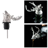 Animal Head-Wine Pourer Spout,Wine Bottle Stopper for Bar Tools Deer