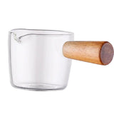 Milk Pot Heat-Resistant Soup Sauce Pan With Wood Handle Kitchen 100ml