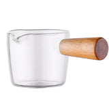 Milk Pot Heat-Resistant Soup Sauce Pan With Wood Handle Kitchen 100ml