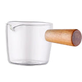 Milk Pot Heat-Resistant Soup Sauce Pan With Wood Handle Kitchen 100ml