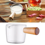 Milk Pot Heat-Resistant Soup Sauce Pan With Wood Handle Kitchen 100ml