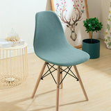 Shell Chair Seat Cover Conferences Hotel Dining Room Slipcover Anti-Dust green