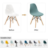 Shell Chair Seat Cover Conferences Hotel Dining Room Slipcover Anti-Dust green