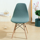 Shell Chair Seat Cover Conferences Hotel Dining Room Slipcover Anti-Dust green