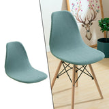 Shell Chair Seat Cover Conferences Hotel Dining Room Slipcover Anti-Dust green