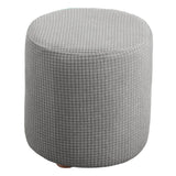 Slipcover Stretch Ottoman Furniture Protector Round Couch Sofa Cover Home Grey