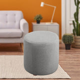 Slipcover Stretch Ottoman Furniture Protector Round Couch Sofa Cover Home Grey