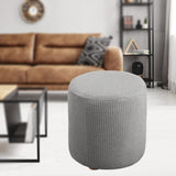 Slipcover Stretch Ottoman Furniture Protector Round Couch Sofa Cover Home Grey