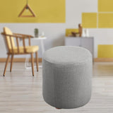 Slipcover Stretch Ottoman Furniture Protector Round Couch Sofa Cover Home Grey