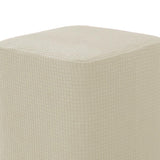 Square Foot Rest Ottoman Covers Decorative Footstool Slipcover Milky White