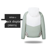 Maxbell 2xSummer Men Cooling Fan Vest Air Conditioning Cooling Vest Fan Green XXL