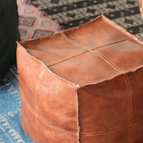 Maxbell 2pcs Boho Moroccan Pouf Cover Footstool Storage Ottoman Decor Living Room
