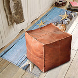 Maxbell 2pcs Boho Moroccan Pouf Cover Footstool Storage Ottoman Decor Living Room