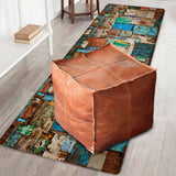 Maxbell 2pcs Boho Moroccan Pouf Cover Footstool Storage Ottoman Decor Living Room