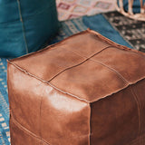 Maxbell 2x Boho Moroccan Pouf Covers Footstool Storage Ottoman Room Living Room