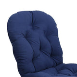 2xTextured Rattan Wicker Swivel Rocker Chair Cushion Seat Cushions Blue
