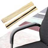 Maxbell 2/Set Zipper Washable Elastic Chair Arm Cover Armrest Slipcover Beige