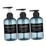 Maxbell 6Pc Foaming Soap Dispenser Lotion Shampoo Pump Bottle Blue-Black