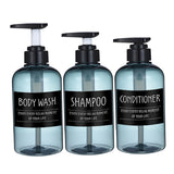 Maxbell 6Pc Foaming Soap Dispenser Lotion Shampoo Pump Bottle Blue-Black