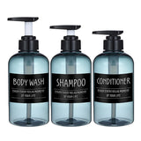 Maxbell 6Pc Foaming Soap Dispenser Lotion Shampoo Pump Bottle Blue-Black