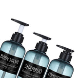 Maxbell 6Pc Foaming Soap Dispenser Lotion Shampoo Pump Bottle Blue-Black