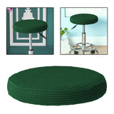 Maxbell 2Pcs Luxury Round Bar Stool Cushion Covers with Elastic Dustproof Slipcover
