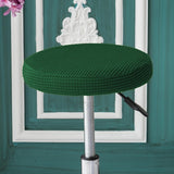 Maxbell 2Pcs Luxury Round Bar Stool Cushion Covers with Elastic Dustproof Slipcover