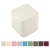 Maxbell 2x Stretch Ottoman Cover Foot Rest Stool Covers Washable for Living Room
