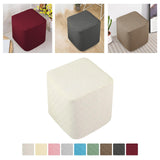 Maxbell 2x Stretch Ottoman Cover Foot Rest Stool Covers Washable for Living Room