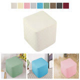 Maxbell 2x Stretch Ottoman Cover Foot Rest Stool Covers Washable for Living Room