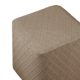 Maxbell Foot Rest Stool Covers Stool Protector with Elastic Bottom for Living Room Brown
