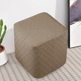 Maxbell Foot Rest Stool Covers Stool Protector with Elastic Bottom for Living Room Brown