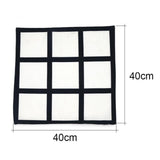 Maxbell Square Sublimation Blanks Panel Pillow Case Pillowcase 16" x 16 DIY 9 Grid