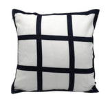 Maxbell 2x Sublimation Blank Throw Pillow Cushion Cover 40x40cm DIY (Black White)