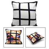 Maxbell 2x Sublimation Blank Throw Pillow Cushion Cover 40x40cm DIY (Black White)
