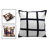 Maxbell Square Sublimation Blanks Panel Pillow Case Pillowcase 16" x 16 DIY 9 Grid