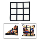 Maxbell 2x Sublimation Blank Throw Pillow Cushion Cover 40x40cm DIY (Black White)