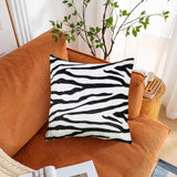 17x17inch Square Throw Pillow Cover Pillow Covers for Home Car Black White