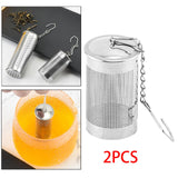 2x Tea Ball Infuser Loose Tea Filter Diffuser Fine Mesh Strainer Filters H 4cm