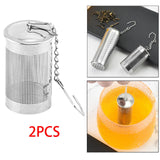 2x Tea Ball Infuser Loose Tea Filter Diffuser Fine Mesh Strainer Filters H 4cm