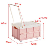 Maxbell Storage Container Clothes Books Folding for Picnic Garden Home pink with wheel bag - Aladdin Shoppers