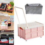 Maxbell Storage Container Clothes Books Folding for Picnic Garden Home pink with wheel bag - Aladdin Shoppers