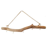 Maxbell 2xWooden Hook Wall Mounted Driftwood Hook Decoration Retro for Key Closet Room