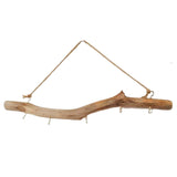 Maxbell 2xWooden Hook Wall Mounted Driftwood Hook Decoration Retro for Key Closet Room