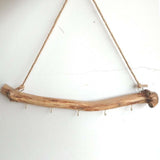 Maxbell 2xWooden Hook Wall Mounted Driftwood Hook Decoration Retro for Key Closet Room