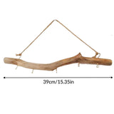 Maxbell 2xWooden Hook Wall Mounted Driftwood Hook Decoration Retro for Key Closet Room