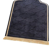 Maxbell Worship Mat Floor Carpet Thickened Floor Mat Prayer Mat for Wedding Travel Black S